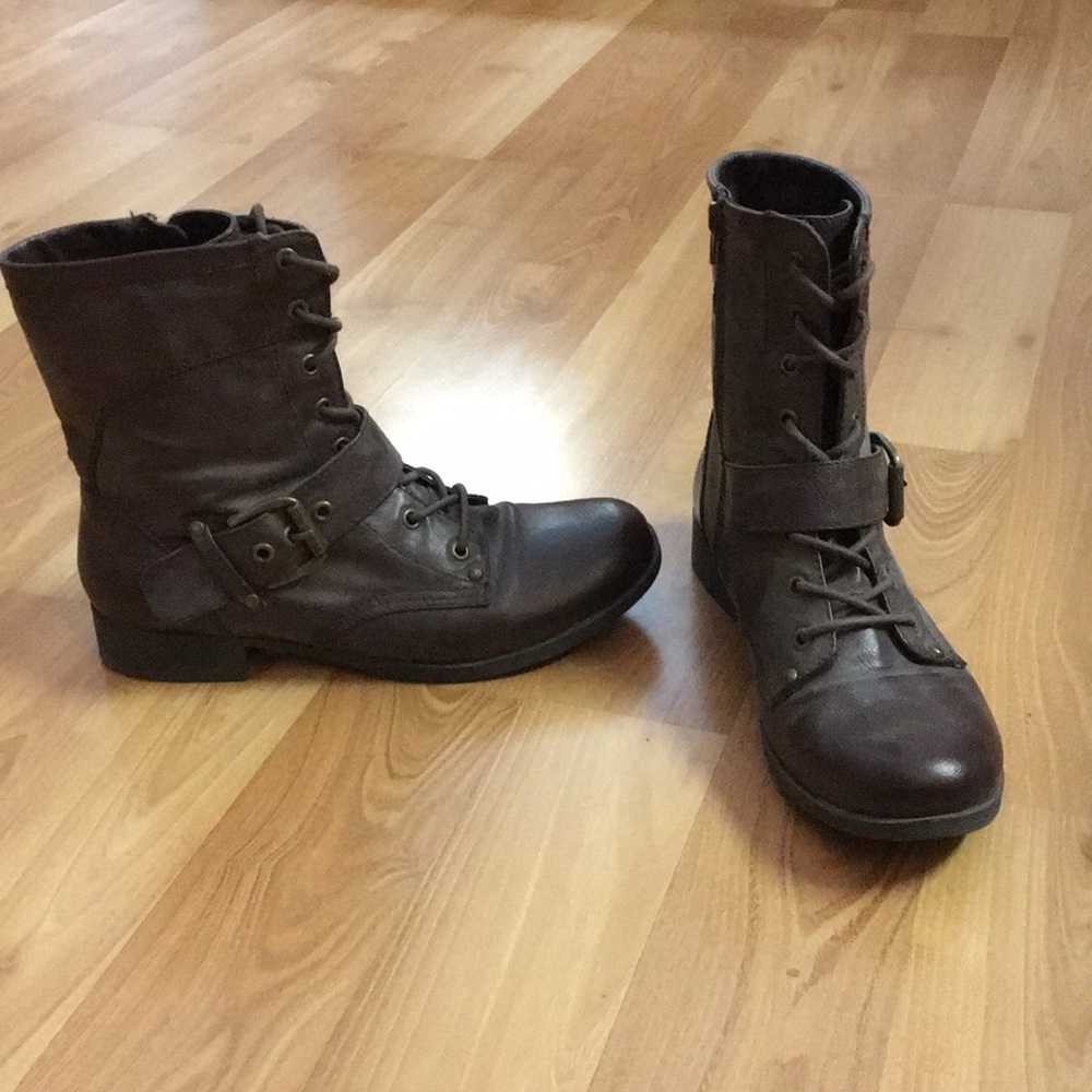 G by Guess brown combat boots